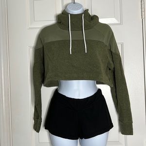 Gymshark Nikki Blackketter Green Crop Mesh Hoodie